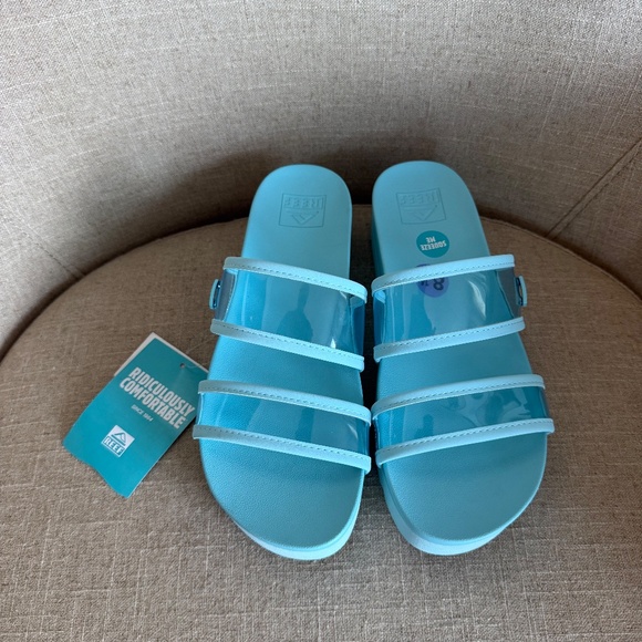 Brand NEW w tags! Womens Reef Vista Hi Energy Platform Sandal, S-8.5 blue - Picture 2 of 5